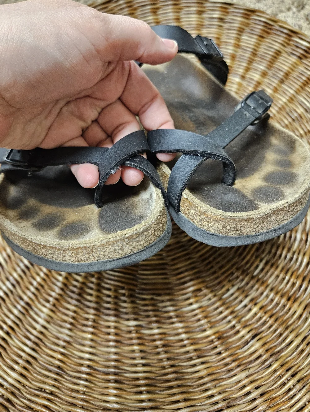 Birkenstock Miyari Leather Sandals Black Size 40 - Picture 3 of 9